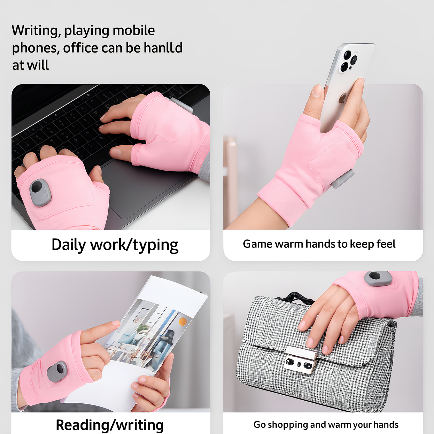 Rechargeable Heated Fingerless Gloves