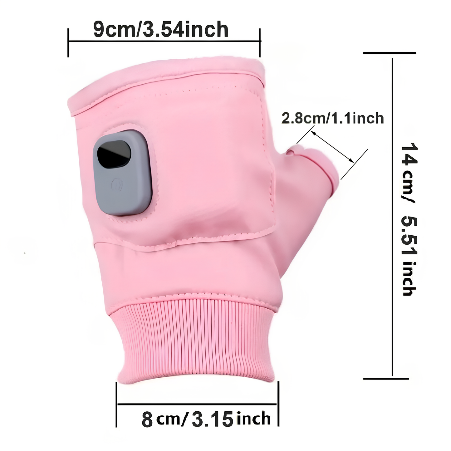 Rechargeable Heated Fingerless Gloves